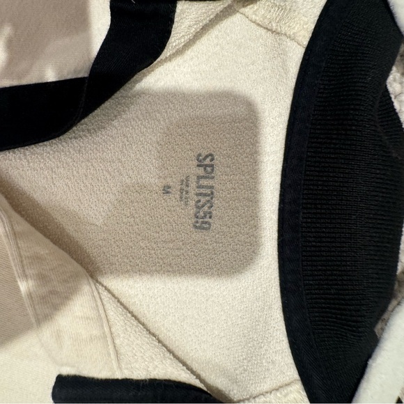 Splits59 Cream and Black Striped Sweatshirt - Picture 3 of 3